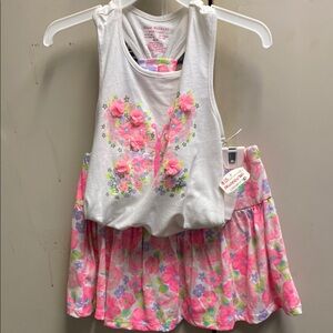 Floral Tank and Skirt Set